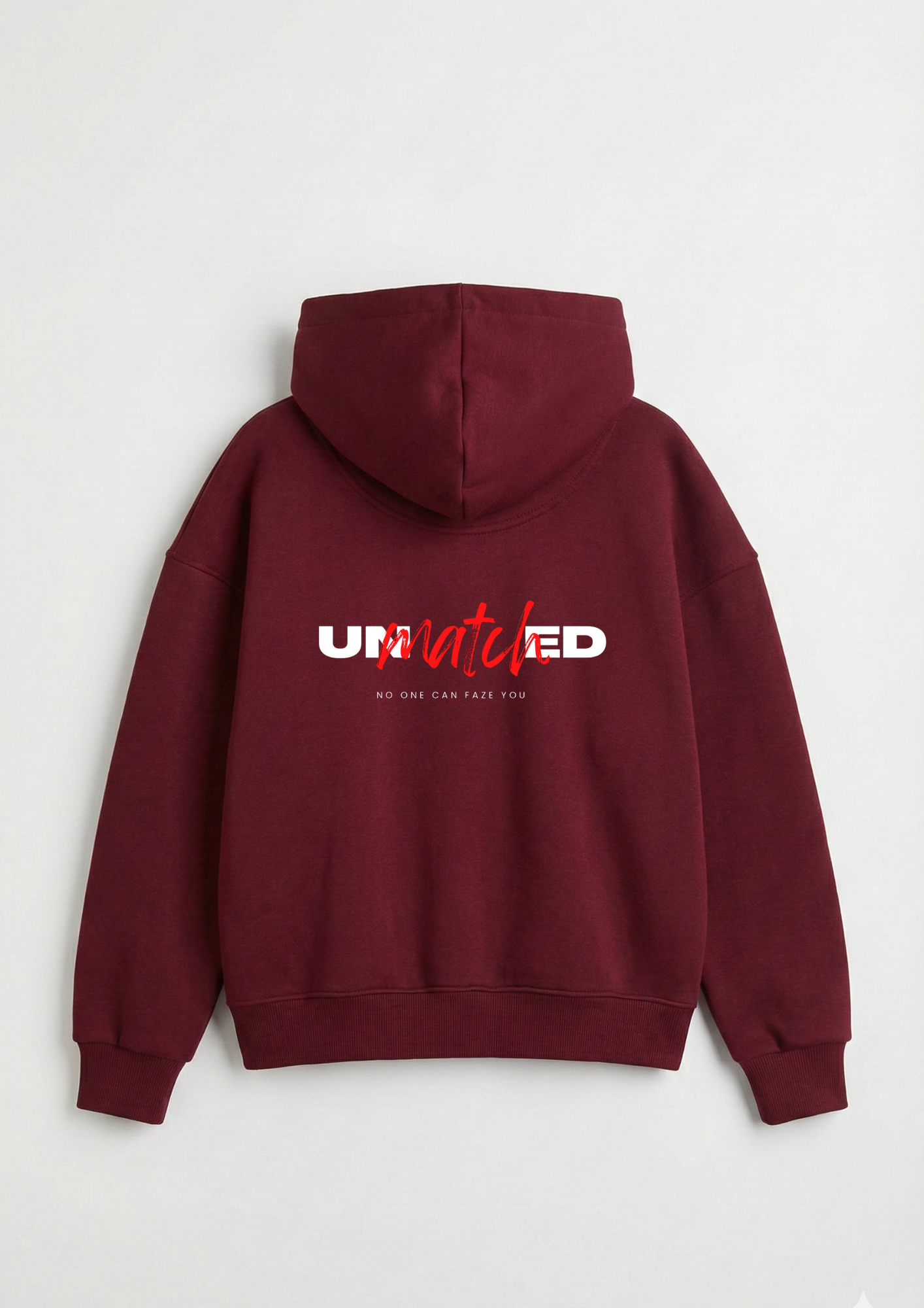 Böyük ölçülü NUVOLA "Unmatched" Hoodie— Bordu rəngi